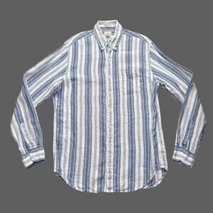 J. Crew Baird McNutt Irish Linen Classic Fit Shirt Mens LT